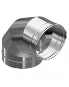 Колено нерж. (AISI 430/0,8мм) 90* 4-х секц. д.200