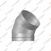 Отвод Моно 45º, d=80 мм, t=0,5 мм, нерж. 430