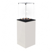 Газовый обогреватель Kratki PATIO/MINI/M/G30/37MBAR/B (уличный) - белое стекло, с ручным управлением (8,2кВт)