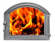 Дверка ВЕЗУВИЙ каминная 217 (не крашенная, без стекла)