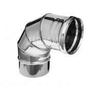 Колено 90° d-115 мм, t-0,5 мм, НЕРЖ. 430