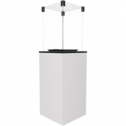 Газовый обогреватель Kratki PATIO/M/G31/37MBAR/B (уличный) - белое стекло, с ручным управлением (8,2 кВт)