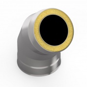 Отвод сэндвич 45° d-120 мм, D-200 мм, t-0,5 мм, Нерж. 439/430