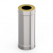 Сэндвич-труба d-140 мм, D-200 мм, L-1000 мм, t-0,5 мм, Нерж. 439/Оц.