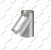 Тройник Термо 45º, d=250 мм, D=310 мм, t=0,5 мм, нерж. 304/Оц.