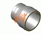  Переход Моно-Термо d=100 - d=100 / D=200 мм, t=0,5 мм, нерж. 430/430