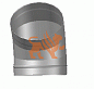 Отвод Моно  45º, d=200 мм, t=1 мм, нерж. 430