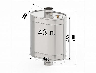 Бак на трубе для печей Д-115, бак 0,8 мм, труба 1 мм.