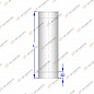 Труба Моно L=500 мм, d=110 мм, t=0,8 мм, нерж. 304