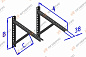 Консоль, t=1,5 мм, A600 x B450 x C400 Оцинкованная сталь