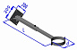Кронштейн стеновой телескопический d=220 мм, L=300-500 мм, t=1,5 мм, нерж. 430