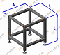 Опора нижняя, t=2 мм, d=160 мм, A=250 - L=500 мм.  Оцинкованная сталь