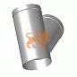 Тройник Моно 45°, d=250 мм, t=1 мм, нерж. 304